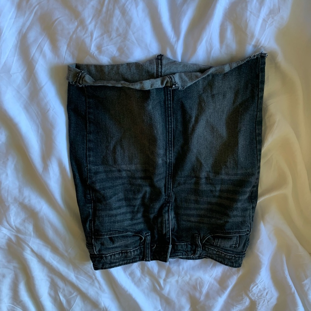 black jean skirt